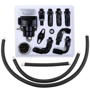 Universal Adjustable Fuel Pressure Regulator Kit – 0-100 PSI With Gauge – -6AN